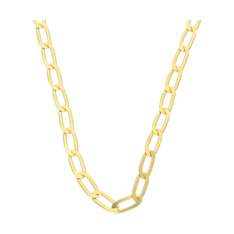 Łańcuszek srebrny pozłacany typu cheval  BC 1351-150 GOLD próba 925