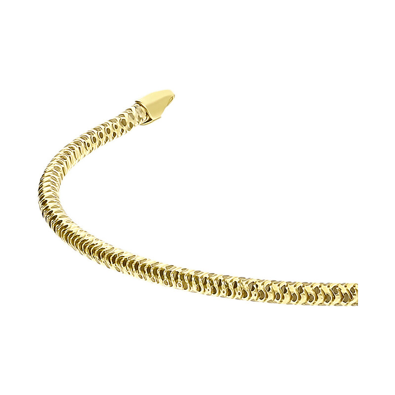 Pozlacený náramek snake BC 1486-240 G-B Tiger ryzost 925