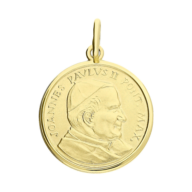 Medalik złoty z Papieżem Janem Pawłem II CB M-0839 próba 585
