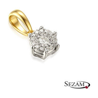 Zawieszka złota z diamentem  AW 48553 YW próba 585