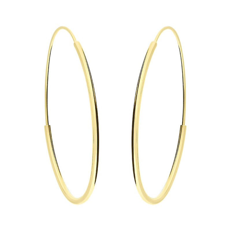 Kolczyki złote kółka szarniry owalne 20mm FL-003 próba 585