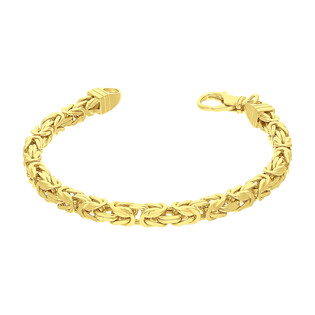 Bransoleta srebrna pozłacana splot królewski nr BC 1380-120 4l GOLD AG 925 Sezam - 1