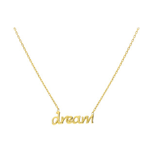 Naszyjnik pozłacany z napisem DREAM/anker PW381-1 GOLD próba 925