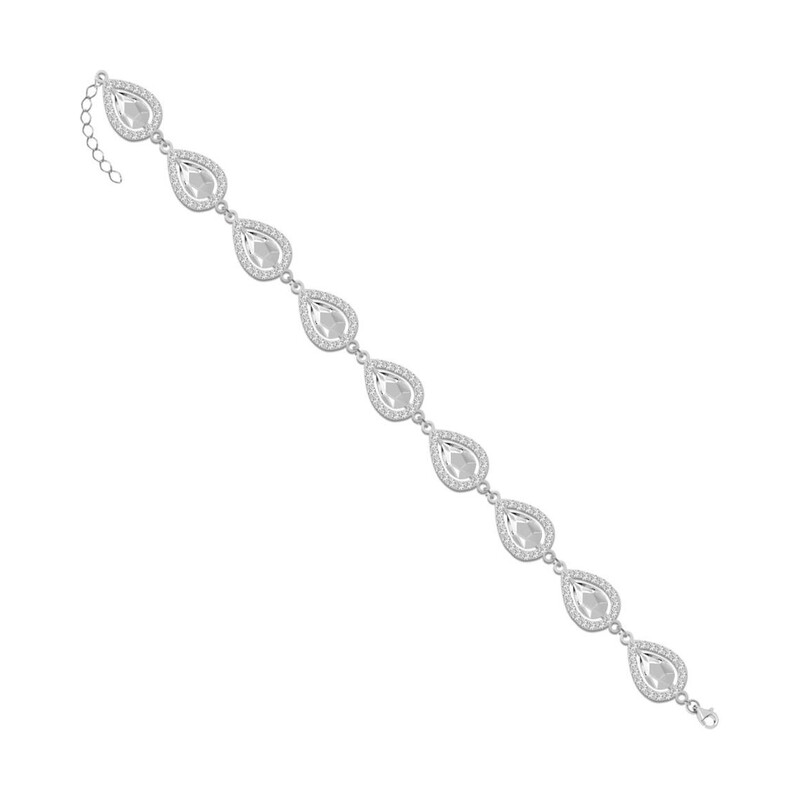 Bransoleta srebrna GRACE z kryształami Swarovski RD 744-1 crystal próba 925