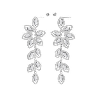Kolczyki srebrne GRACE z kryształkami Swarovski RD 741-1 crystal próba 585