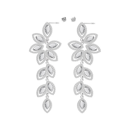 Kolczyki srebrne GRACE z kryształkami Swarovski RD 741-1 crystal próba 585