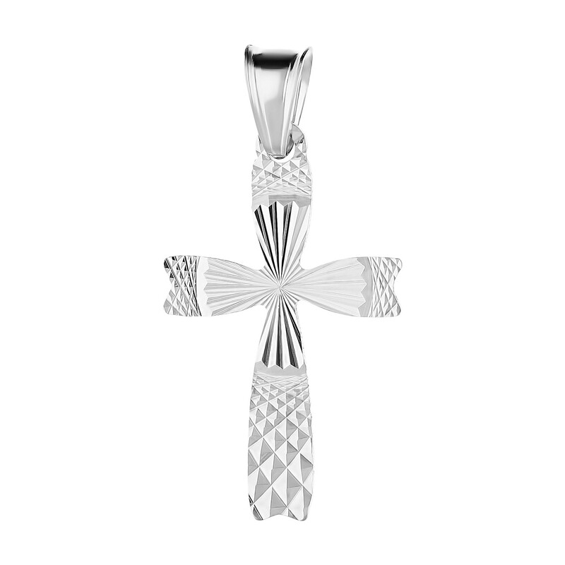 Krzyżyk srebrny grawerowany 3D MV KD115 próba 925
