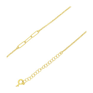 Naszyjnik pozłacany anker long+rolo PW396 GOLD próba 925