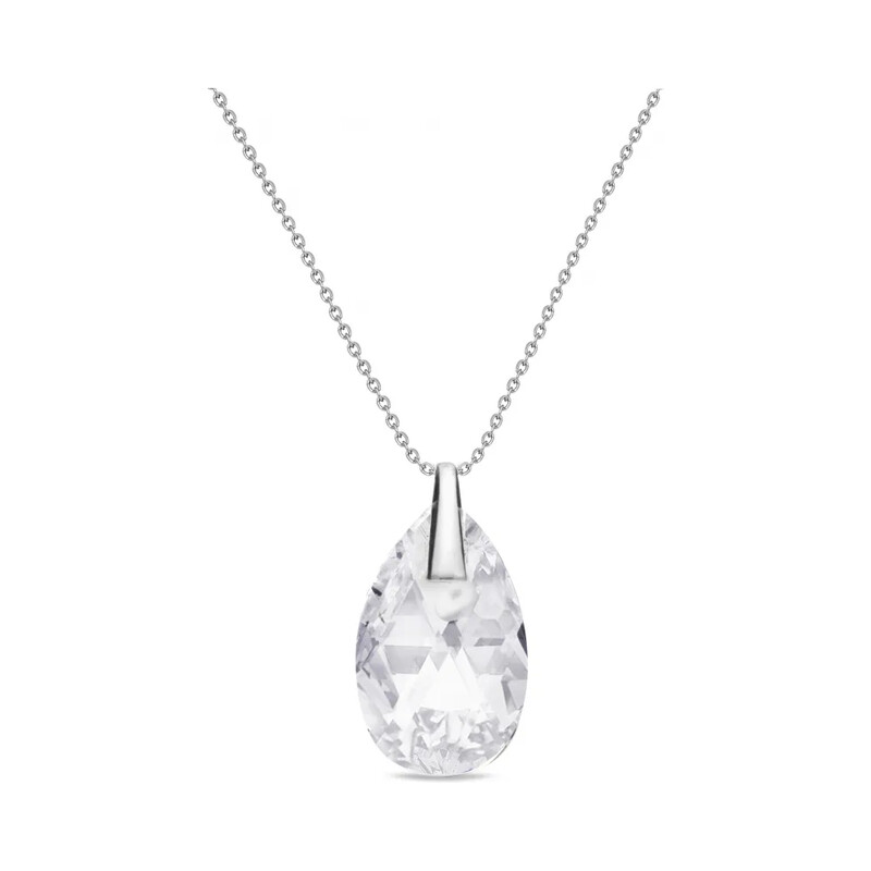 Naszyjnik srebrny SPARK z białym kryształem Swarovski CQ N656522C próba 925