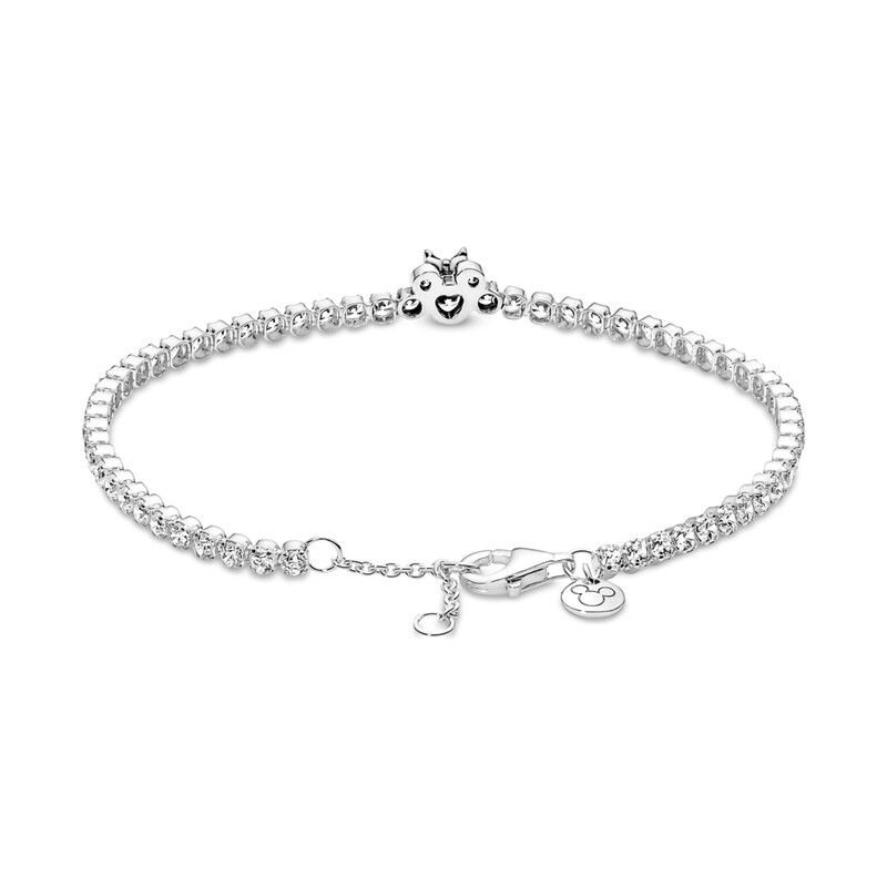 Bransoletka tenisowa z Myszką Minnie Disneya Pandora PE 590107C01 próba 925