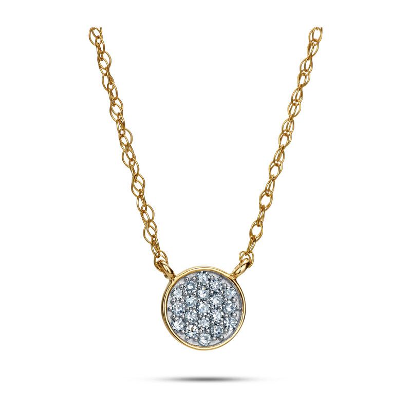 Naszyjnik SWEET-0,05ct kółko/singapur LC JE4604-JP6045 Y próba 585