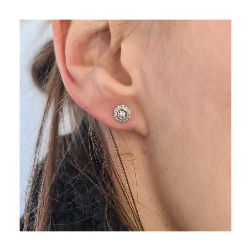 Zlaté náušnice MAGIC s diamanty/puzety LC JE5247-JP6781Y ryzost 585