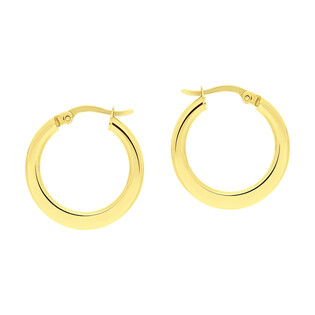 Kolczyki złote płaskie kółka rurka 20 mm/ang.zap. AR XXTE13658 próba 375
