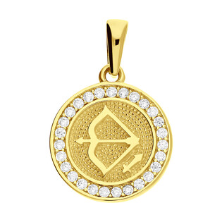 Złoty zodiak strzelec MZ T23-P-2080-YW-CZ koło próba 375