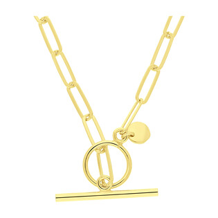 Naszyjnik pozłacany anker long/toggle PW404 GOLD próba 925