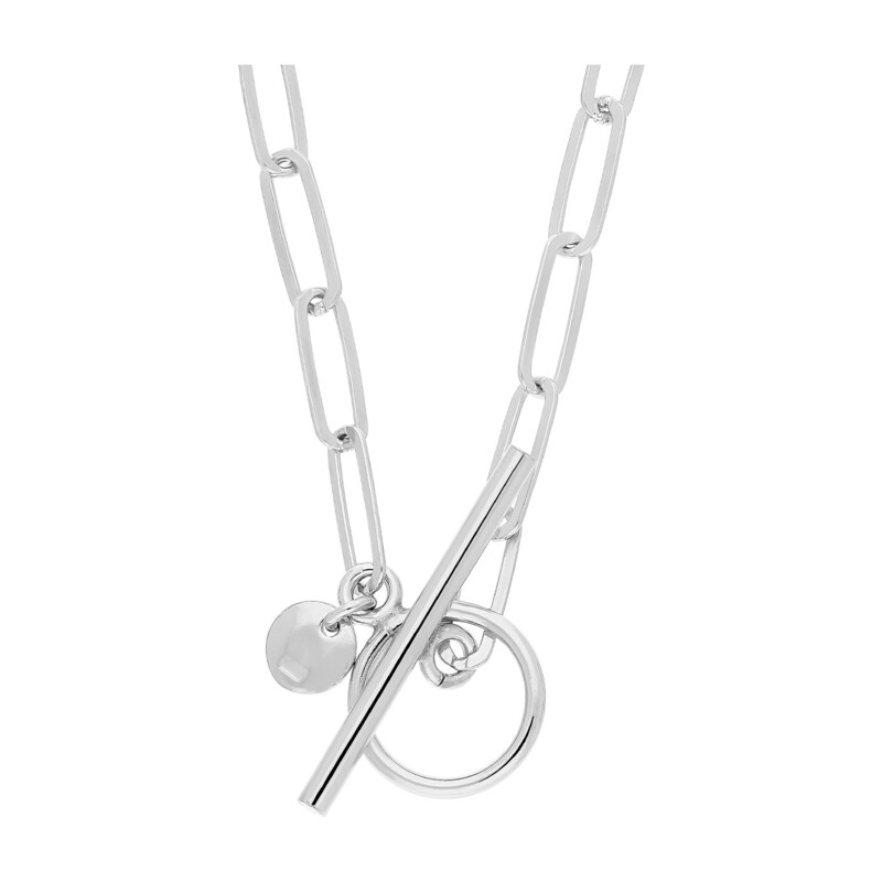 Naszyjnik srebrny anker long/toggle  PW404 ROD próba 925