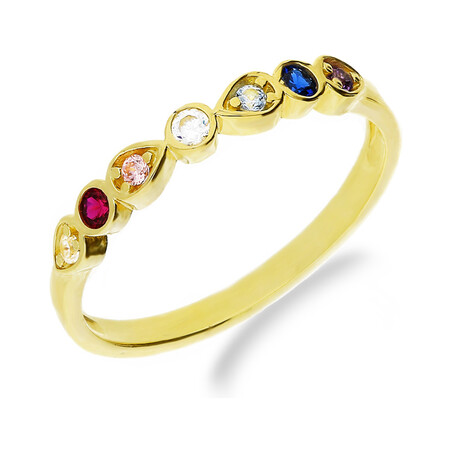 Pierścionek RINGS falbana MIX kol ZQ 344 MIX próba 585