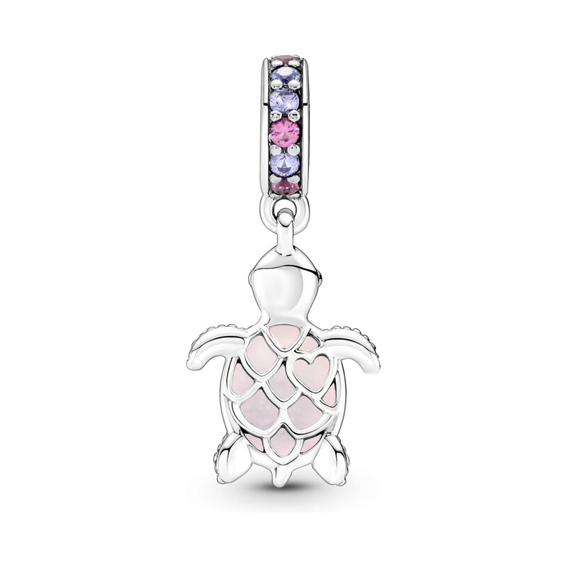 Zawieszka Różowy Żółw Morski Murano Pandora PE 798939C02 próba 925