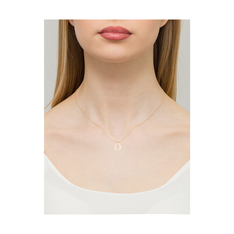 Zlaté písmeno O s diamantem BE C-69 8 ryzost 585