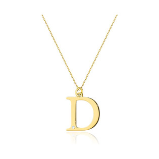 Literka złota D z diamentem BE C-69 D próba 585
