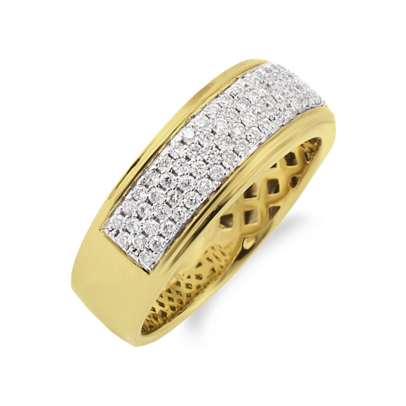 Pierścionek złoty zaręczynowy z diamemtami LINE  FR 03678-51-0008 próba 585 LINE