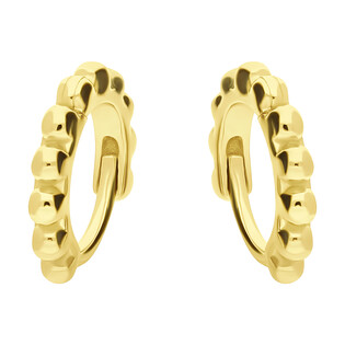 Kolczyki pozłacane dla dziewczynki kółka z kulkami bead/zatrzask JA942 GOLD próba 925