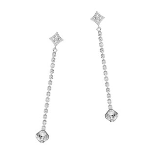 Kolczyki srebrne SPARK z białymi kryształami Swarovski CQ KCC44806C próba 925