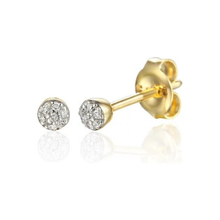 Kolczyki SWEET round-0,10ct/sztyft AW 76550-08280 Y próba 585