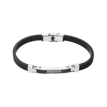 Bransoleta męska z blaszką i stalkami Steelman MB A3260