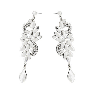 Kolczyki srebrne GRACE z kryształami Swarovski RD 778-1 crystal próba 925 Sezam - 1