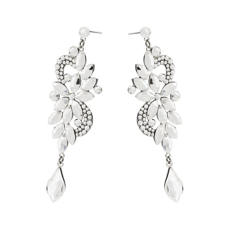 Kolczyki srebrne GRACE z kryształami Swarovski RD 778-1 crystal próba 925 Sezam - 1