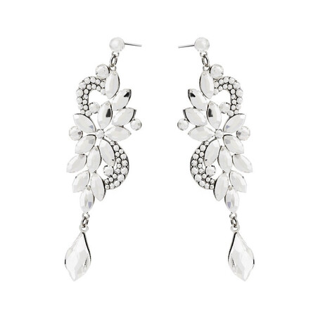 Kolczyki srebrne GRACE z kryształami Swarovski RD 778-1 crystal próba 925 Sezam - 1