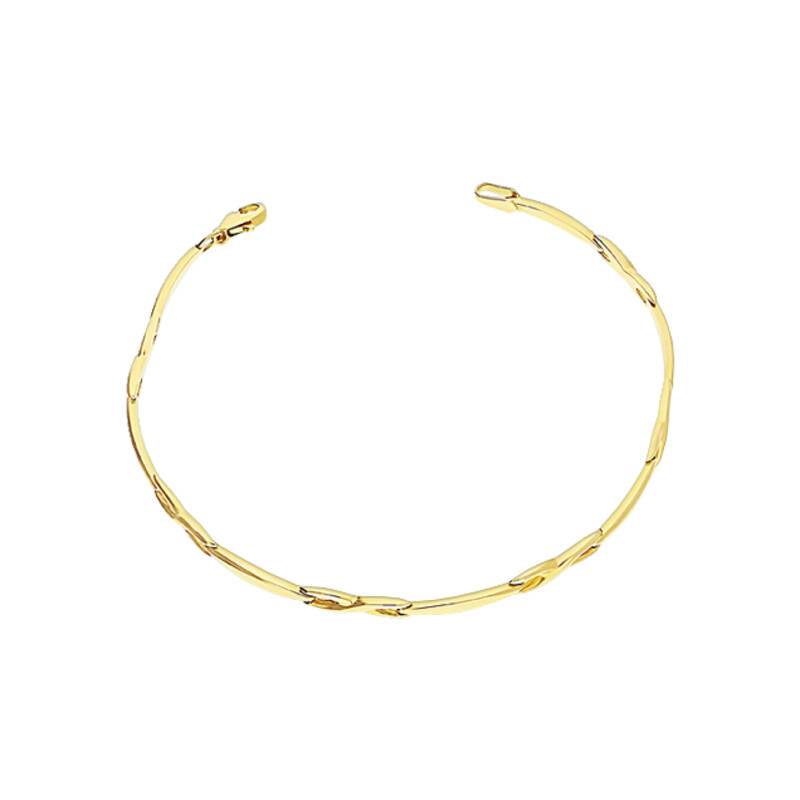 Zlatý náramek infinity a čárky AR XXSTB13682-DC-2 ryzost 585