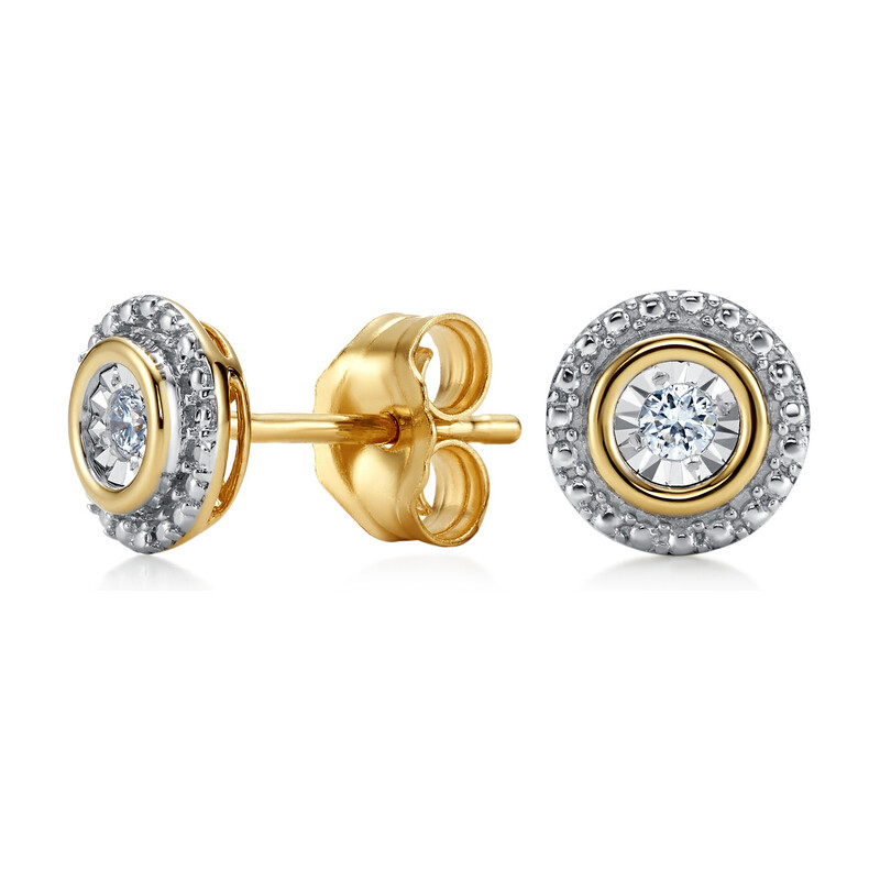 Kolczyki MAGIC-0,04ct opr.bead/sztyft LC JE5247-JP6781Y próba 585