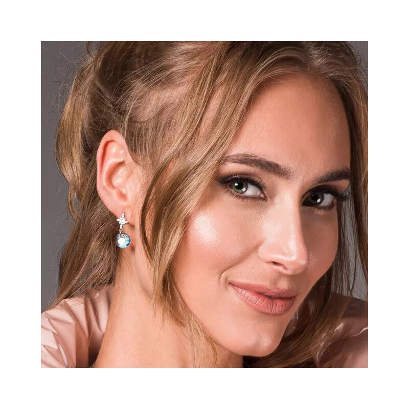 Stříbrné náušnice Spark Fino CQ KC643010AQSH ryzost 925