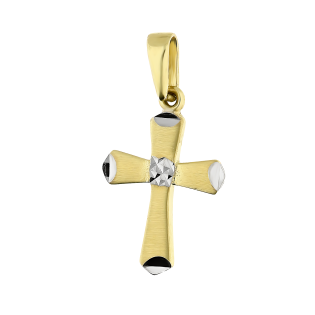 Zlatý křížek matný ryzost 375 - iSezam.cz
