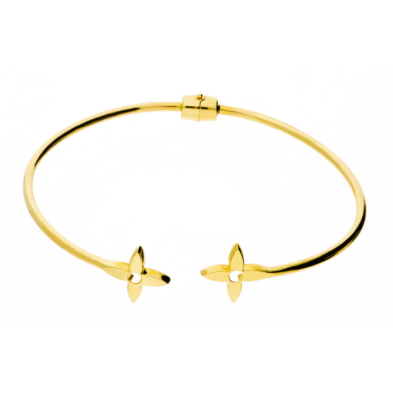 Zlatý Bangle Náramek Čtyřlístky ryzost 375 - Jubiler Sezam