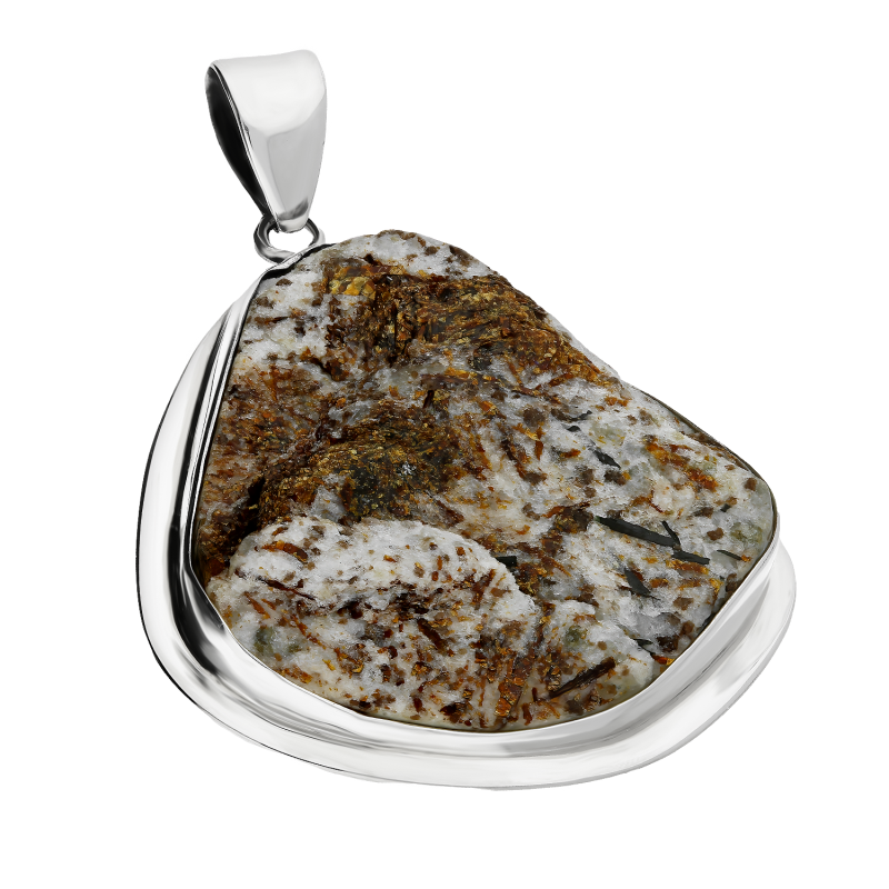 Stříbrný přívěsek s astrofylitem GX MINERALS | iSezam.cz