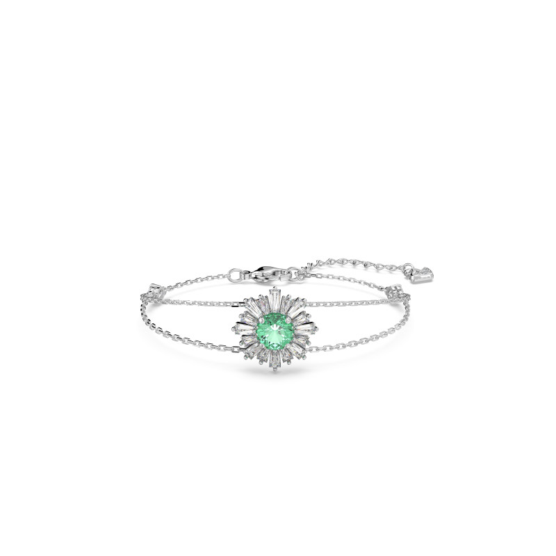 Bransoletka Swarovski Sunshine Zielona Powlekana Rodem - JubilerSezam.pl
