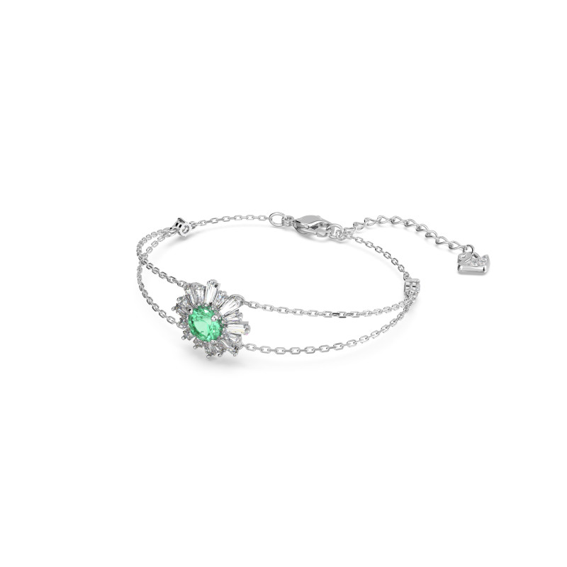 Bransoletka Swarovski Sunshine Zielona Powlekana Rodem - JubilerSezam.pl