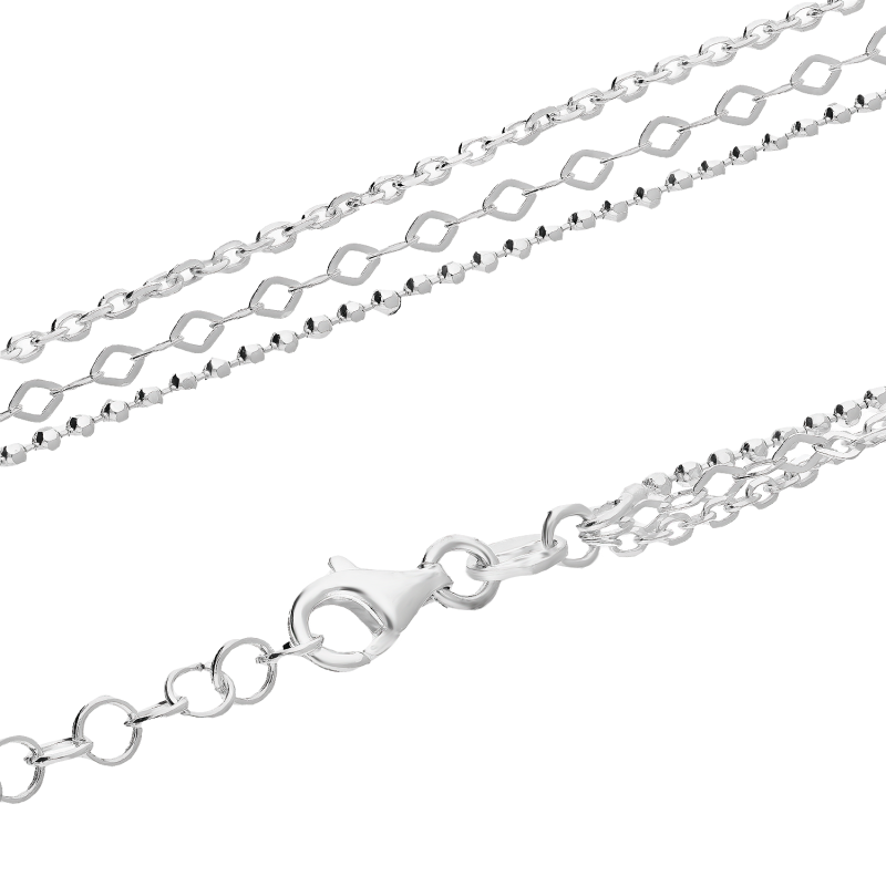 Stříbrný řetízek trojitý Bead Anker Rolo ryzost 925 | iSezam.cz