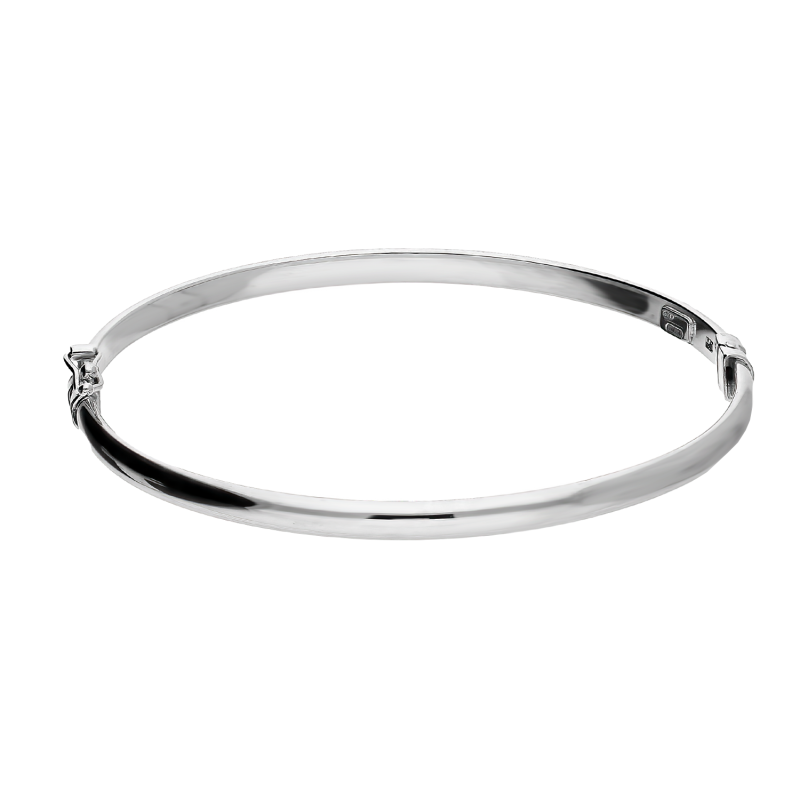 Stříbrný náramek bangle 4mm | iSezam.cz
