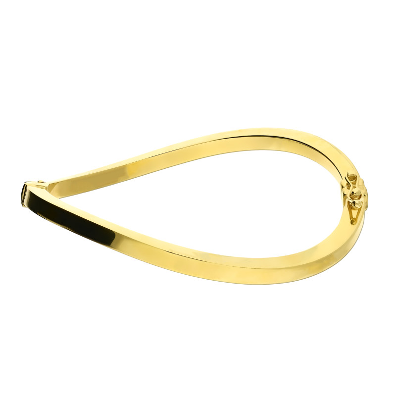 Náramek bangle 4mm stříbro 925 pozlacený | iSezam.cz