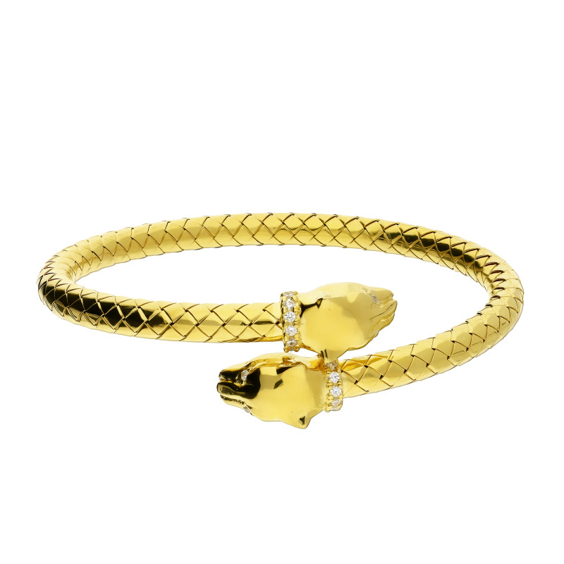 Náramek bangle tygr pozlacený | iSezam.cz