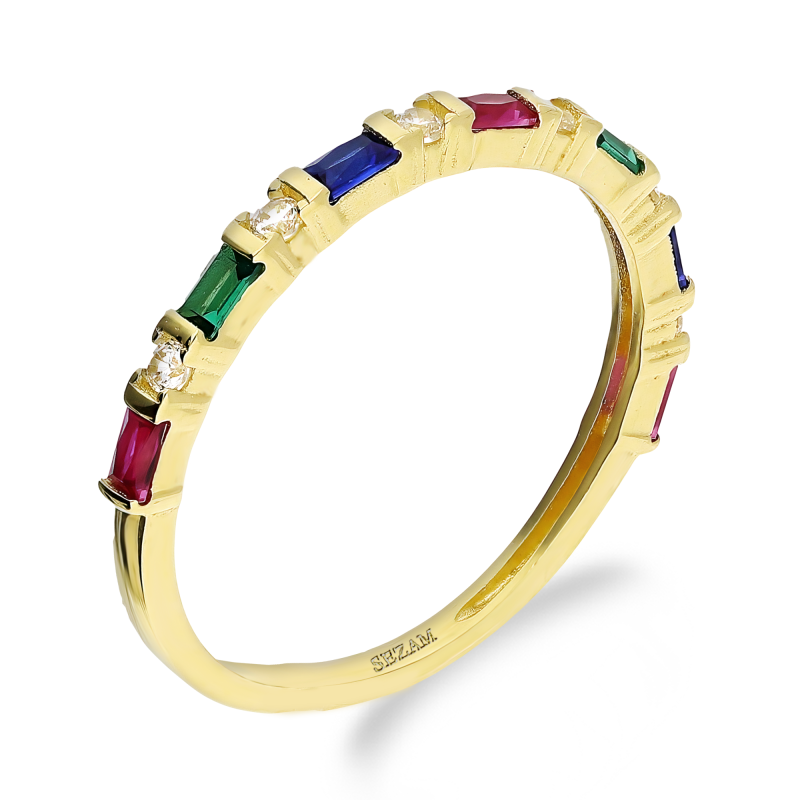 Zlatý prsten Rings se zirkony ryzost 585 | iSezam.cz