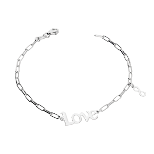 Stříbrný náramek LOVE Nekonečno ryzost 925 | iSezam.cz