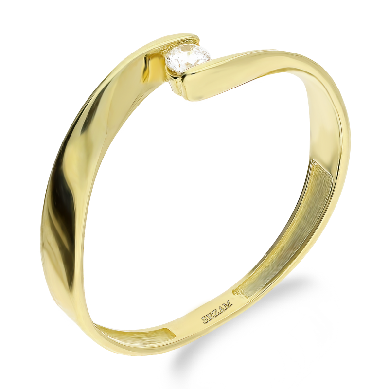 Zlatý prsten se zirkonem MARIAGE ryzost 375 | iSezam.cz