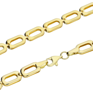 Zlatý náhrdelník skládačka oválné rámečky ryzost 375 | iSezam.cz