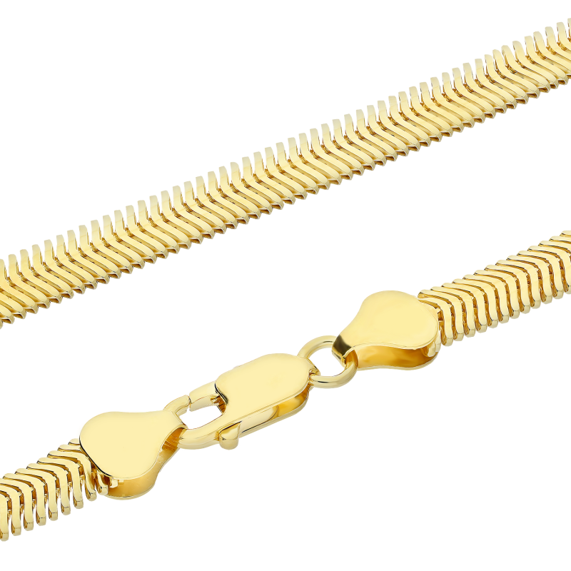 Pozlacený stříbrný řetízek snake ryzost 925 - iSezam.cz