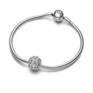 Srebrny Charms Pavé z Cyrkoniami - Symbol Szczęścia - JubilerSezam.pl